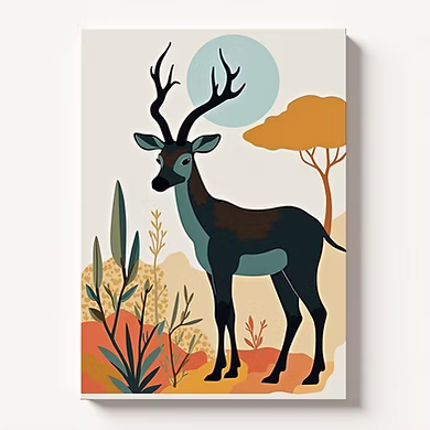 Serengeti wildlife canvas